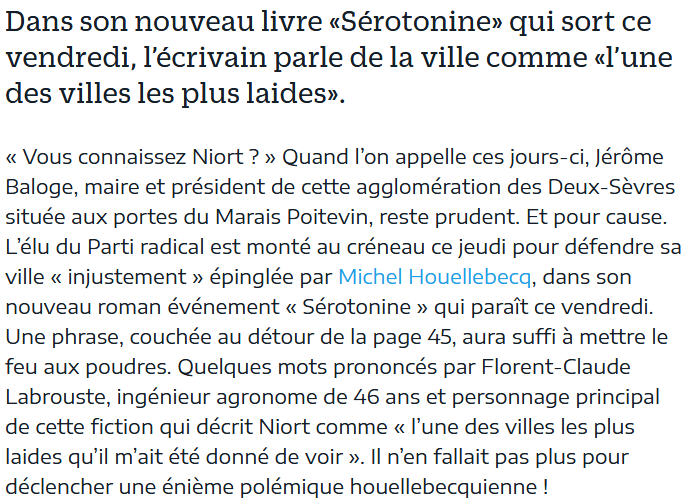 Niort Sérotonine